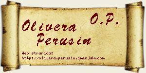 Olivera Perušin vizit kartica